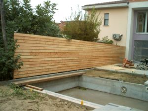 rivestimento in larice staccionata